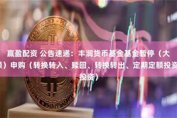赢盈配资 公告速递：丰润货币基金基金暂停（大额）申购（转换转入、赎回、转换转出、定期定额投资）