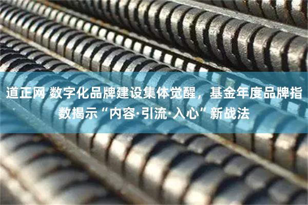 道正网 数字化品牌建设集体觉醒，基金年度品牌指数揭示“内容·引流·入心”新战法